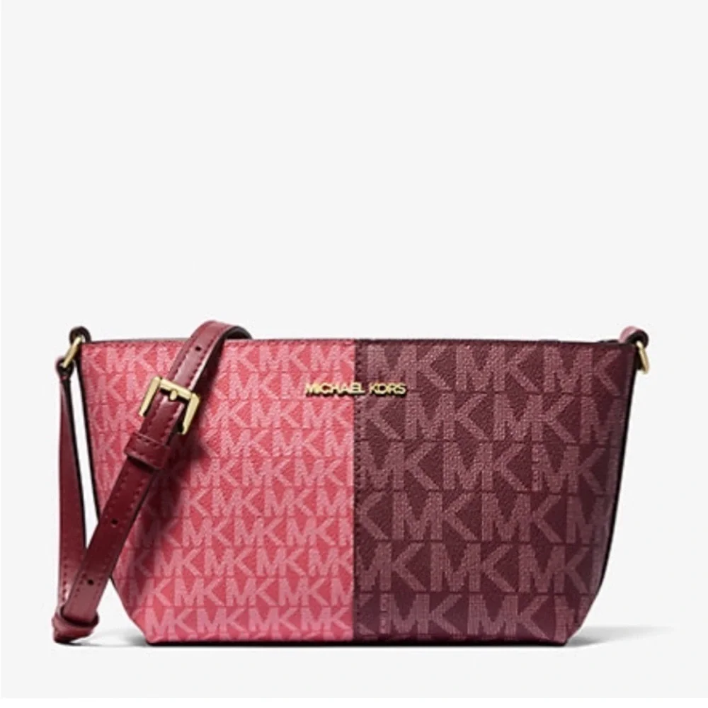 Michael Kors Jet Set Small Two-Tone Logo Crossbody Bag and Wallet Set